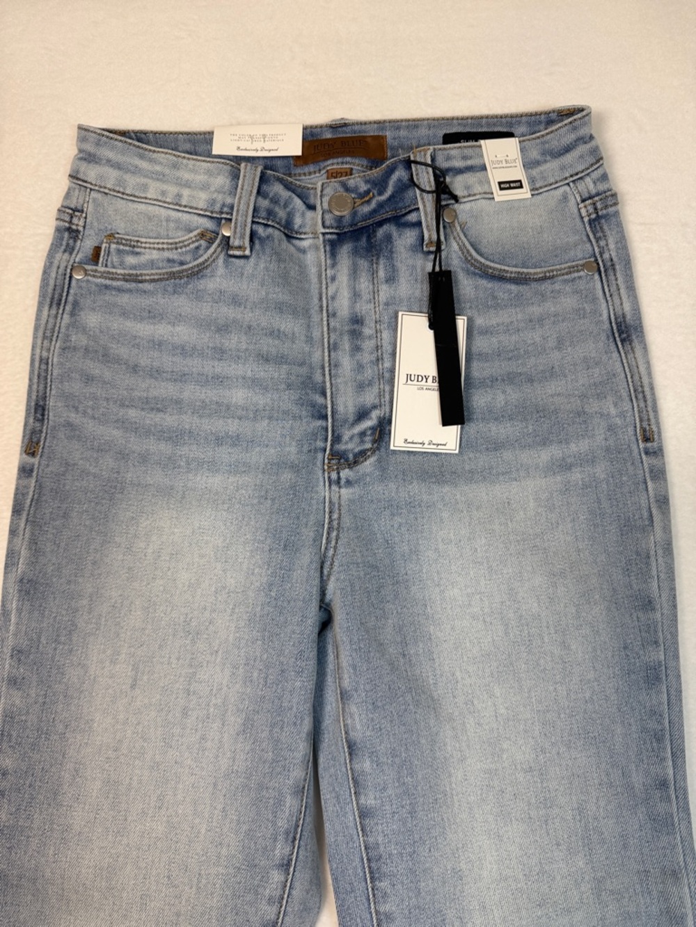 Judy Blue Tummy Control Vintage Wash Side Slit Slim Boot Jeans New with Tags - Picture 11 of 14